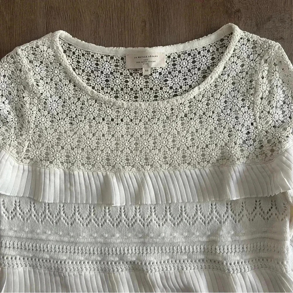 La Maille Sézane Tilla Jumper Sweater - White Ivory - Size XS - Picture 8 of 14